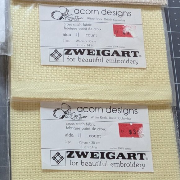 Lot of 5 New in Packs 11 Count Aida Cloth - Zweigart & Permin - Picture 5 of 5